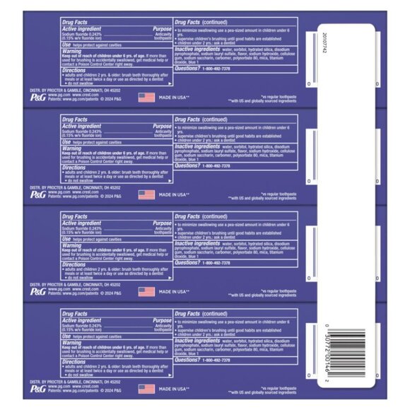 3D White Advanced Luminous Mint Teeth Whitening Toothpaste, Toothpaste, 3.7 oz P - Picture 9 of 11